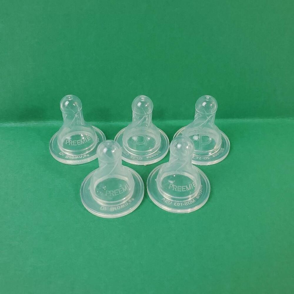 5 - Dr. Brown's Nipples preemie, Clear